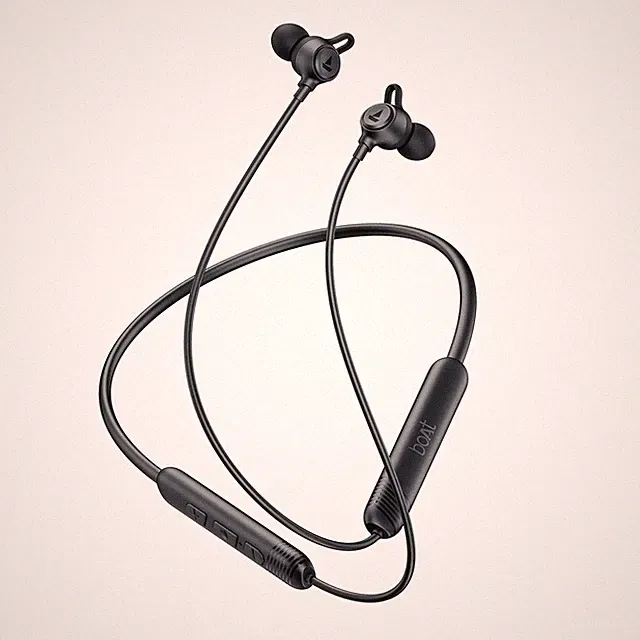 boAt Rockerz Strive Onyx Black Wireless Neckband with 30H Playback 10mm Driver
