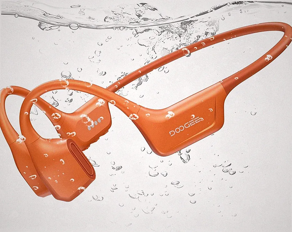 Bone Conduction Kopfhörer, IP68 wasserdichte Schwimmkopfhörer, 10 Std. Akku