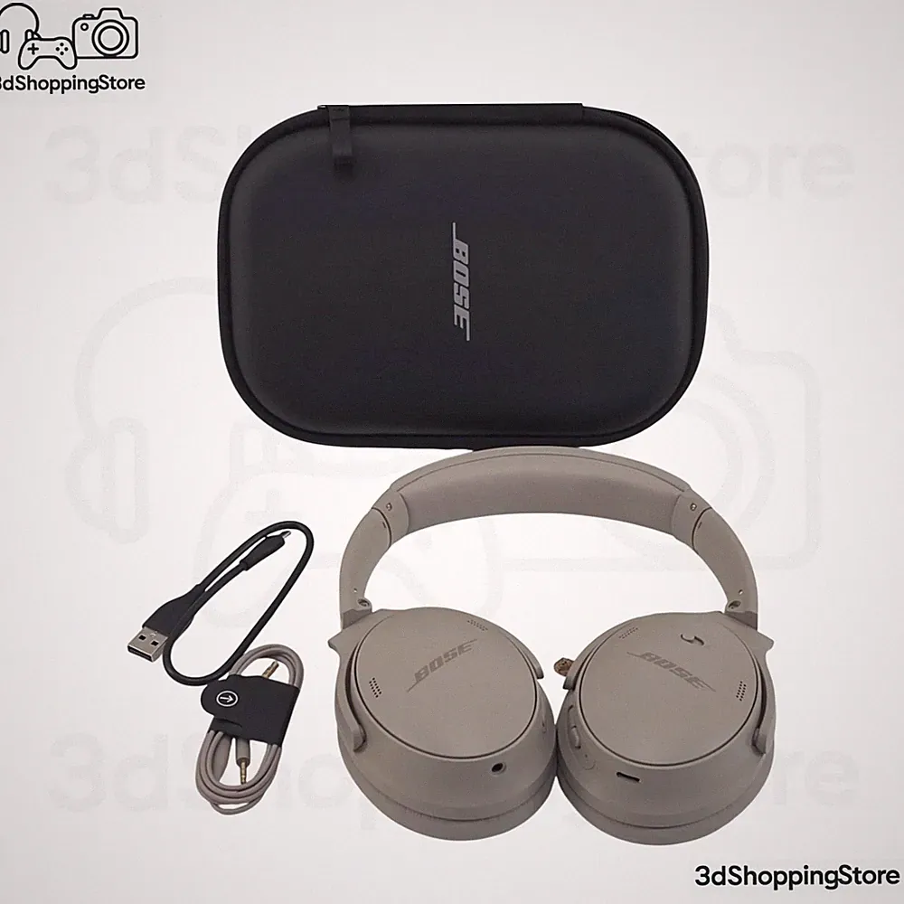 Bose QuietComfort Headphones Over-Ear-Kopfhörer Beige mit Transportetui