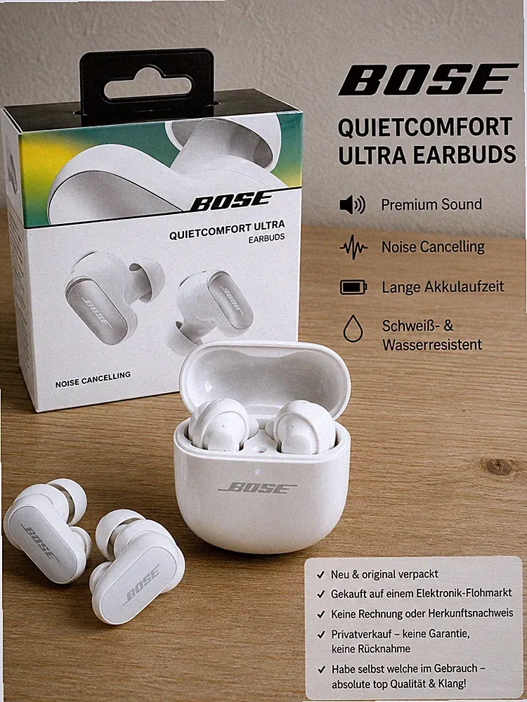 Bose QuietComfort Ultra Earbuds In-Ear-Kopfhörer Bluetooth Noise Cancelling Weiß