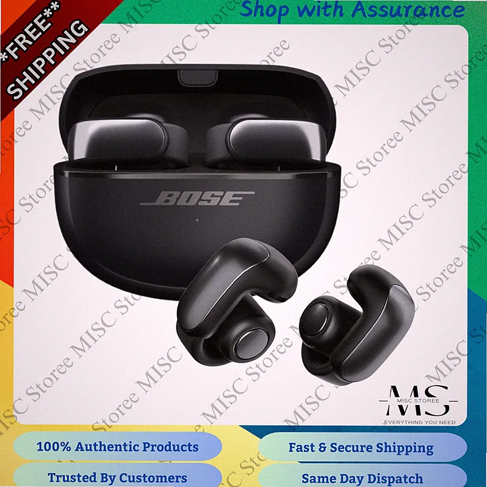 Bose Ultra Wireless Bluetooth Kopfhörer offene Ohrhörer, schwarz - brandneu