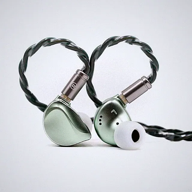 BQEYZ Winter II Green Wired Earphones Over-Ear Shure-Hook CIEM 2-Pin Plug