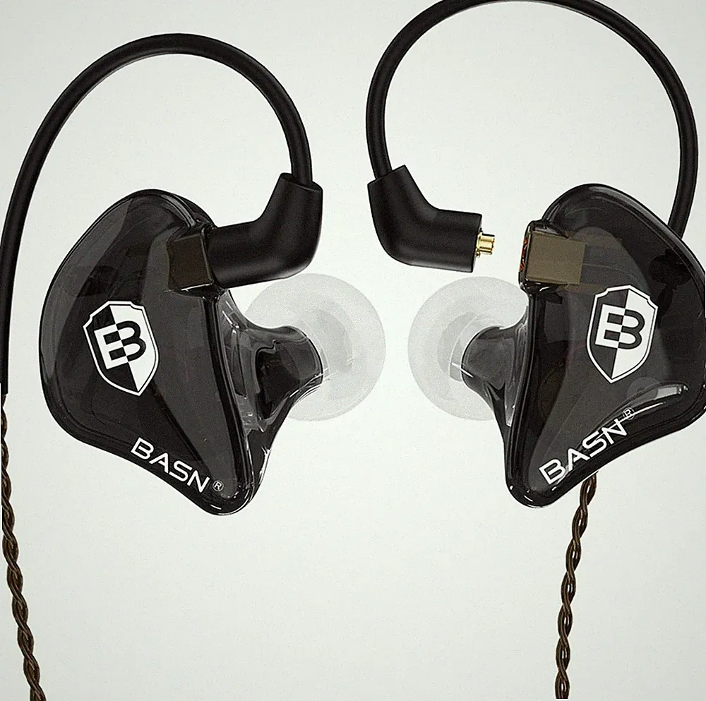 Bsinger Dual-dynamische Treiber In-Ear-Monitore Kopfhörer (Schwarz)