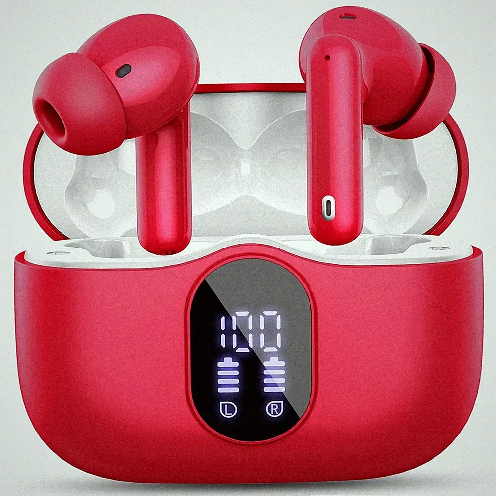 Btootos Bluetooth Kopfhörer 5.4 Sport In Ear 4 Mikrofon ENC 40h LED schwarz Bass