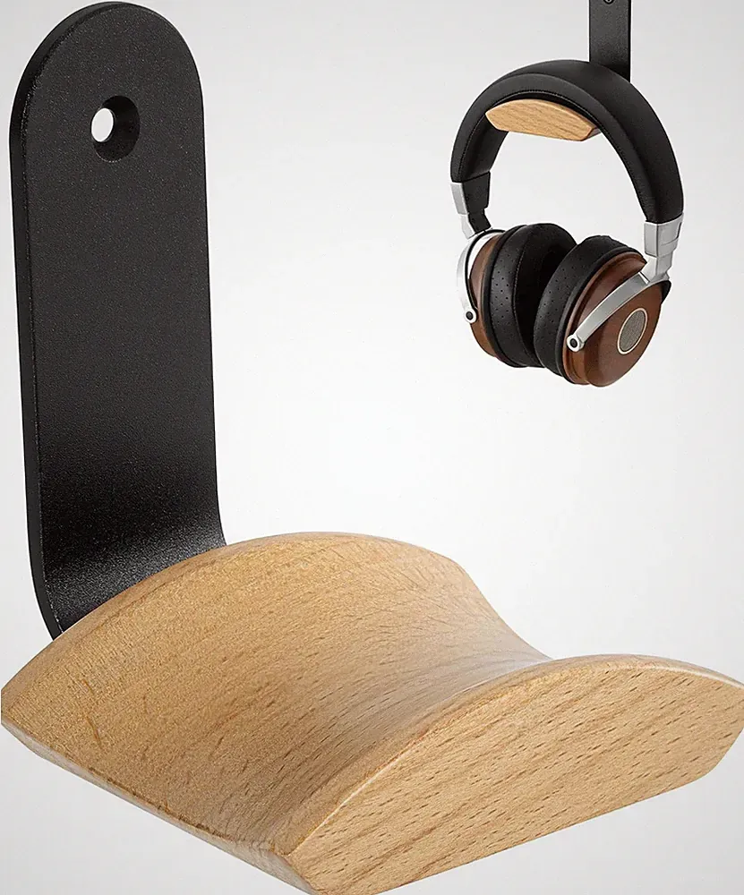 Buchenholz Headset Halter mit Klebstoff oder Schraube Kopfhörer Halterung