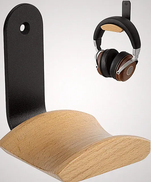 Buchenholz Headset Halter mit Klebstoff oder Schraube Kopfhörer Halterung