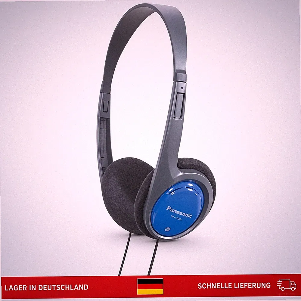 Bügelkopfhörer On-Ear Blau mit 1,2m Kabel - Klinkenstecker per Laptop PC Handy