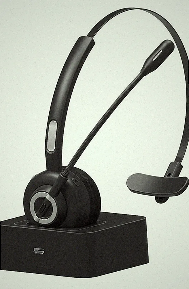 Büro-Bluetooth-Headset mit Mikrofon, kabellose Bluetooth-Kopfhörer, geräuschunte