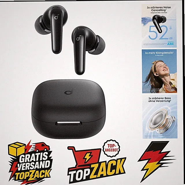 by Anker P31i kabellose Bluetooth-Kopfhörer, Hi-Res Sound Schwarz
