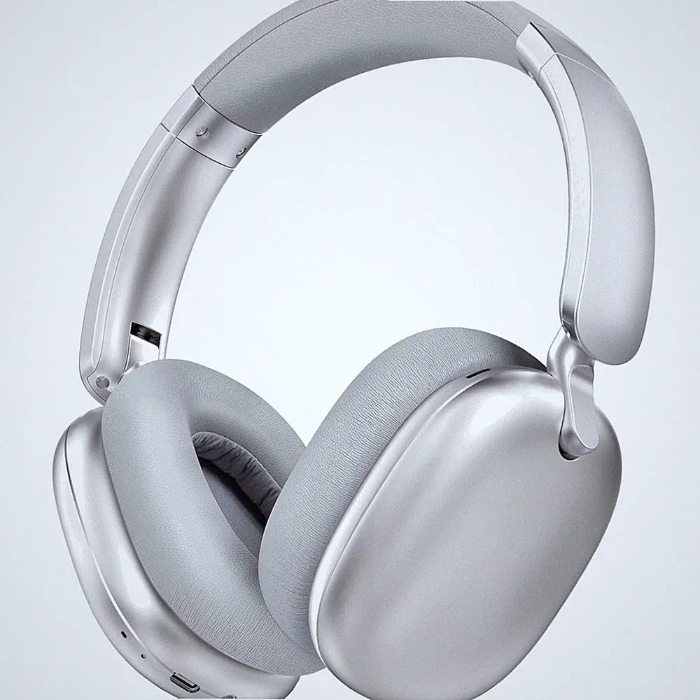 C6 Aktive Noise Cancelling Kopfhörer Bluetooth Over-Ear Silber 60Std Laufzeit