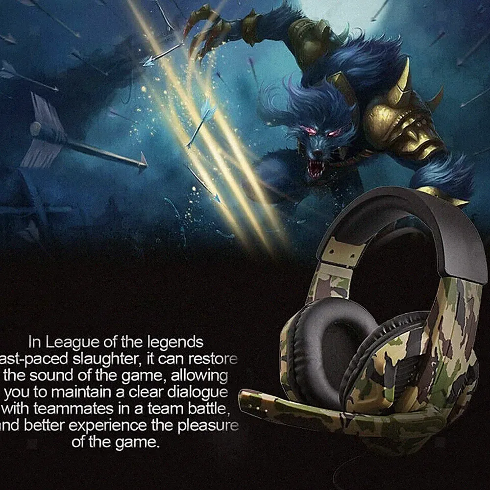 Camo 3,5 Mm Kabelgebundener Gaming Headset Kopfhörer Mit Mikrofon Für NS