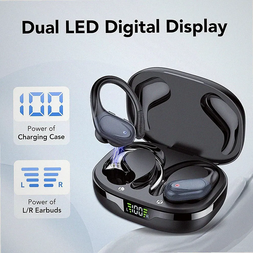 CASCHO Bluetooth Kopfhörer Sport, Kopfhörer Kabellos Bluetooth 5.3, 60 Std