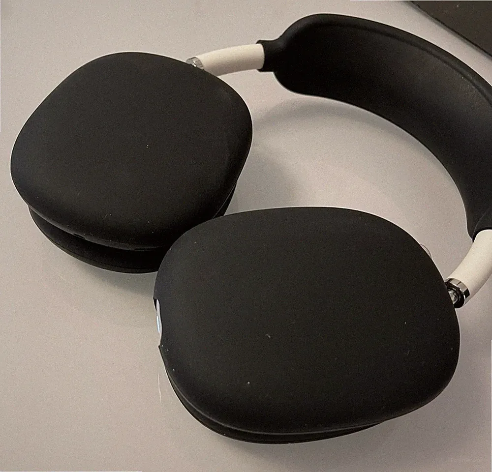 Case für AirPods Max USB-C Silikon Ohrpolster Schutz Hülle Kopfhörer Schwarz