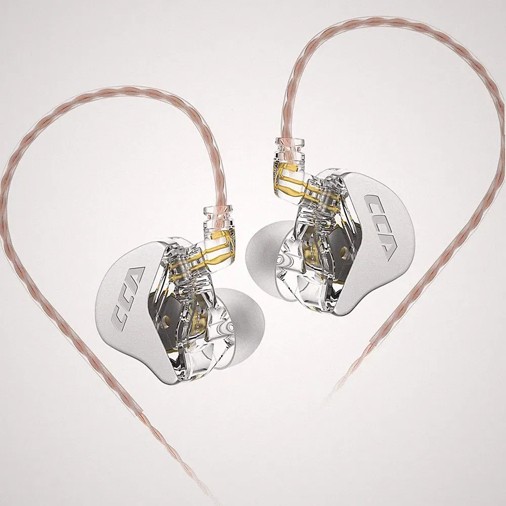 CCA CRA In Ear Kopfhörer, Dynamischer Treiber, IEM, Farbe Crystal