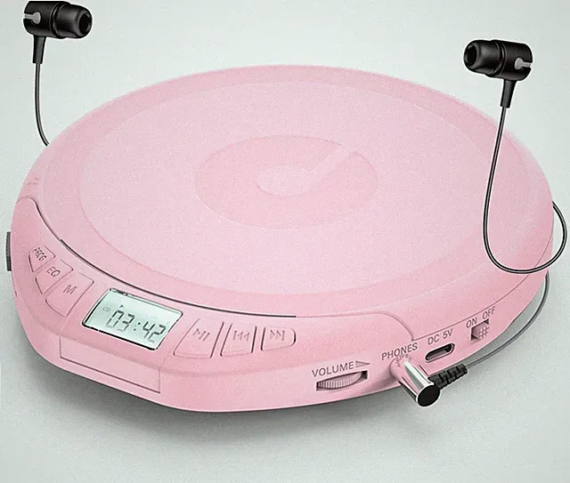 CD Player Tragbar Kinder Tragbarer Cd-Player Fürs Auto Discman Mit Kopfhörer Lcd