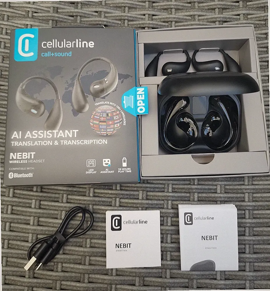cellularline In-Ear-Kopfhörer NEBIT mit Sprachassistent, Echtzeitübersetzung NEU