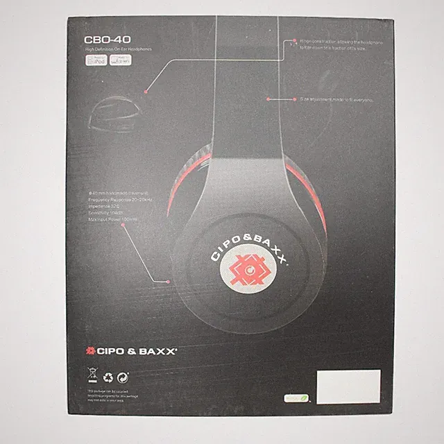 Cipo & Baxx Kopfhörer CBO-40 On-Ear Headphones schwarz rot NEU OVP