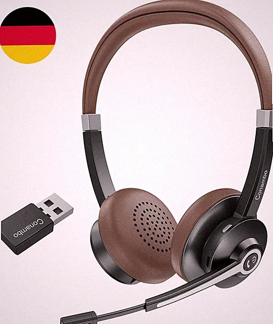 Conambo Bluetooth Headset V5.0, Hands Free Wireless Headset Mit Noise Cancelling