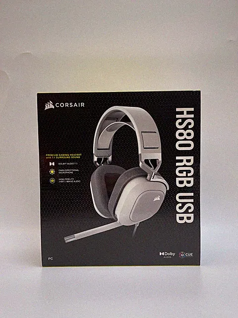 CORSAIR HS80 RGB, Over-ear Gaming Headset Dolby 7.1 Weiß NEU OVP