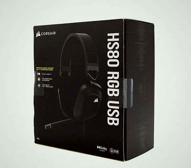 Corsair HS80 RGB USB Wired Gaming Headset Kopfhörer Dolby 7.1 Surround Sound 460