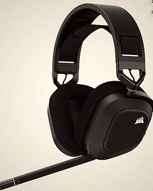 Corsair HS80 RGB Wireless Gaming Headset PC, Mac, PS5, PS4 Carbon Verp. beschäd