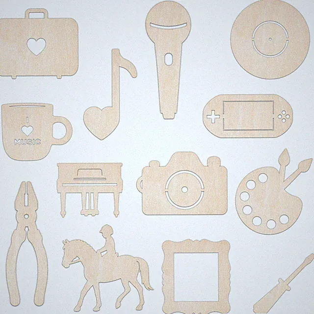 Creative Deco Personalisierte Holzformen Größe 5-20 cm Wanddeko Kinderzimmer