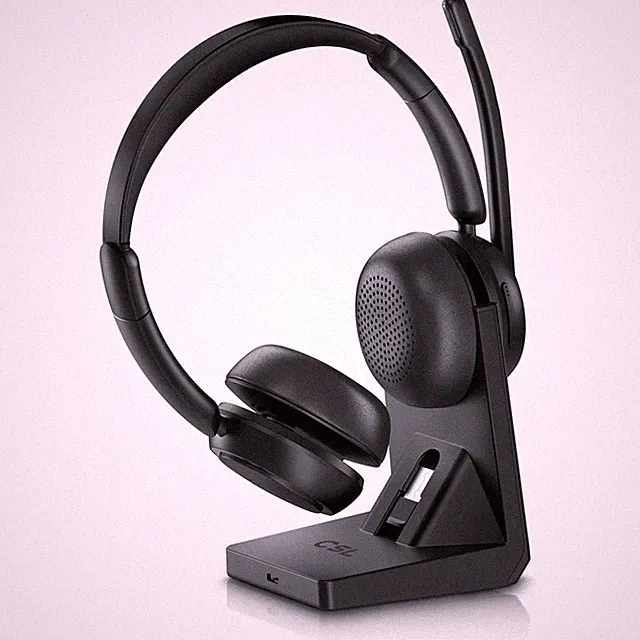 CSL Bluetooth 5.2, Headset kabellos mit Ladestation, 40 h Laufzeit