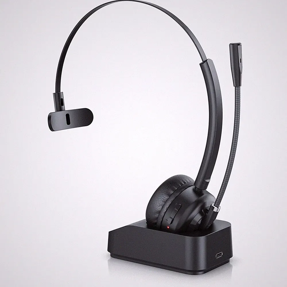 CSL Mono Bluetooth Headset mit Ladestation Kopfhörer 200mAh Schwarz