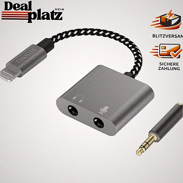 Cubilux Lightning auf 3,5 mm Mikrofon Adapter für iPhone/iPad