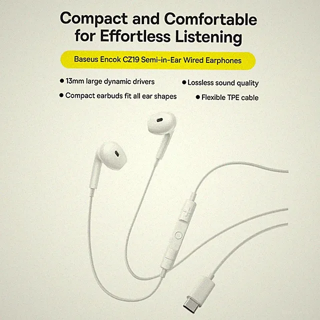 CZ19 USB-C Typ-C Kopfhörer Headset mit Mikrofon für iPhone 15 16 17 Pro Max NEU