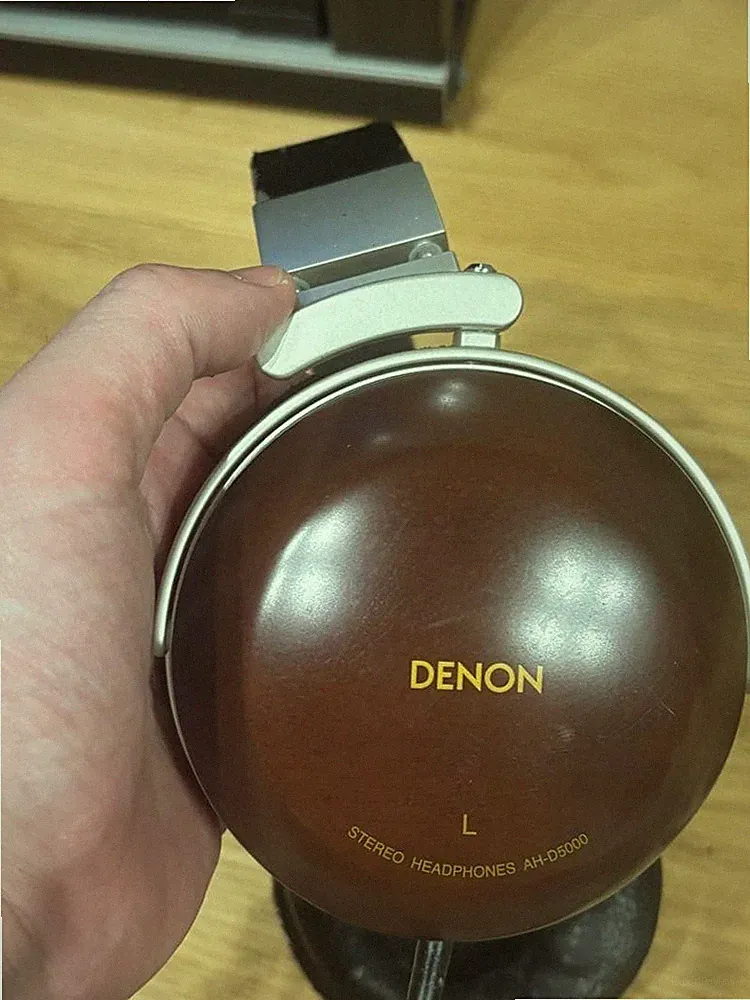 Denon AH-D5000 Over Ear Stereo Kopfhörer Mikrofaser Membran Japan Gebraucht