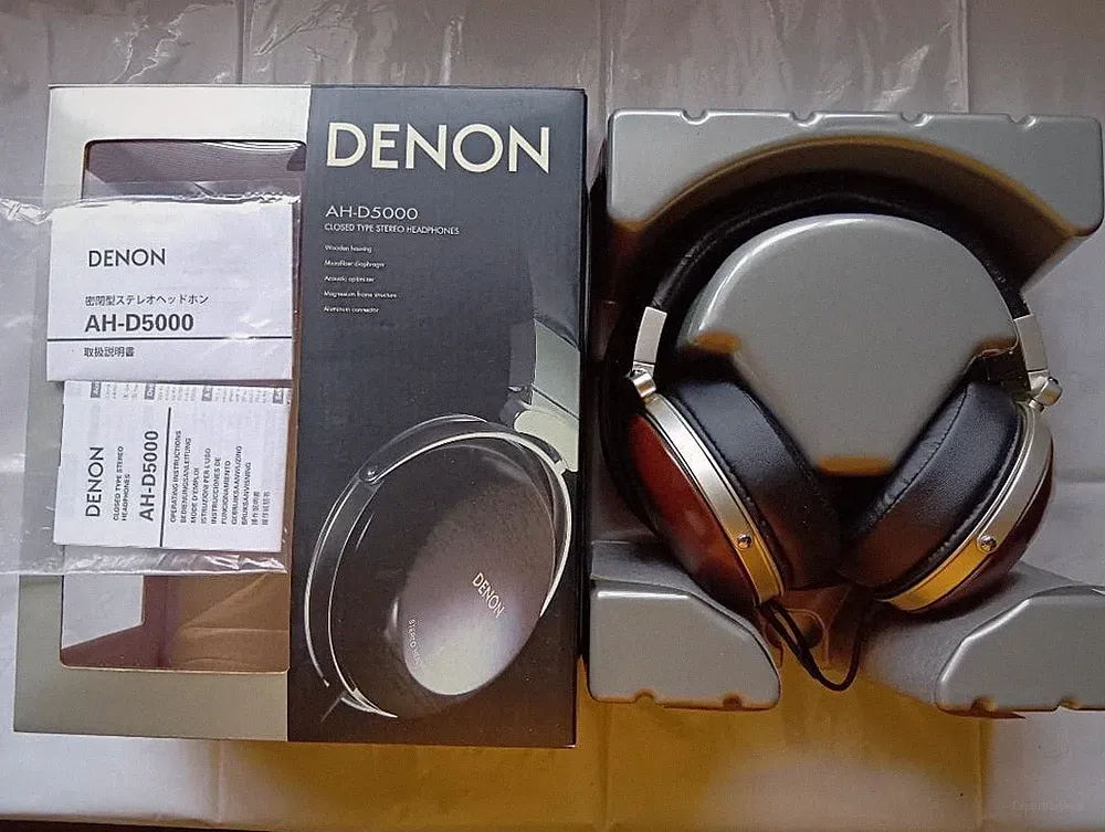 Denon AH-D5000 Over Ear Stereo Kopfhörer Mikrofaser Membran mit Box