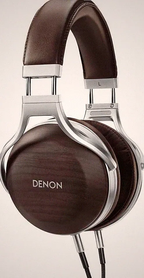 Denon AH-D5200 OverEar Kopfhörer Zebraholz HiFi High Resolution Kabel Zebraholz