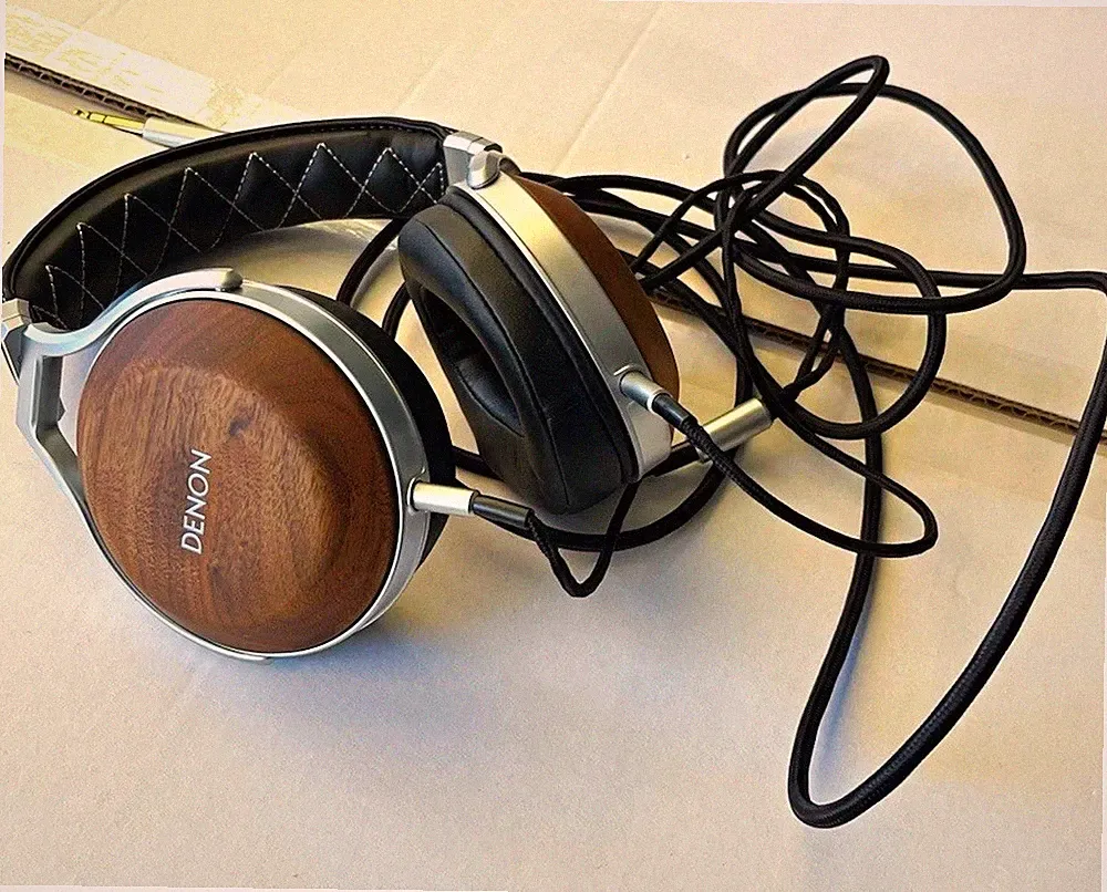 Denon AH-D7200 ohrumschließende Kopfhörer 6,35 mm Braun/Schwarz/Silber