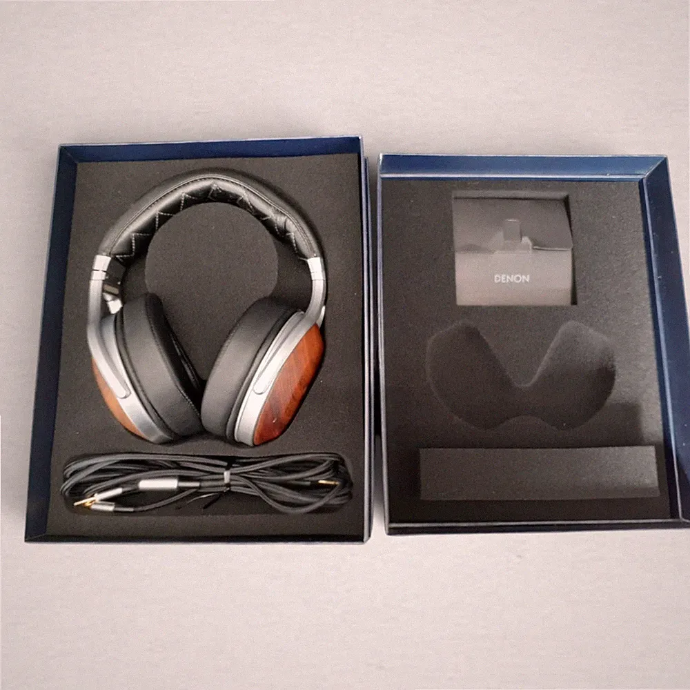 DENON AH-D7200 Over Ear Kopfhörer Hochauflösend Walnuss Holzmaserung Ohrmuschel