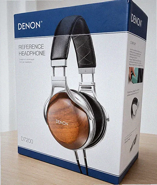 Denon AH-D7200 Walnussholzmaserung Ohrmuschel kabelgebunden Hi-Res...
