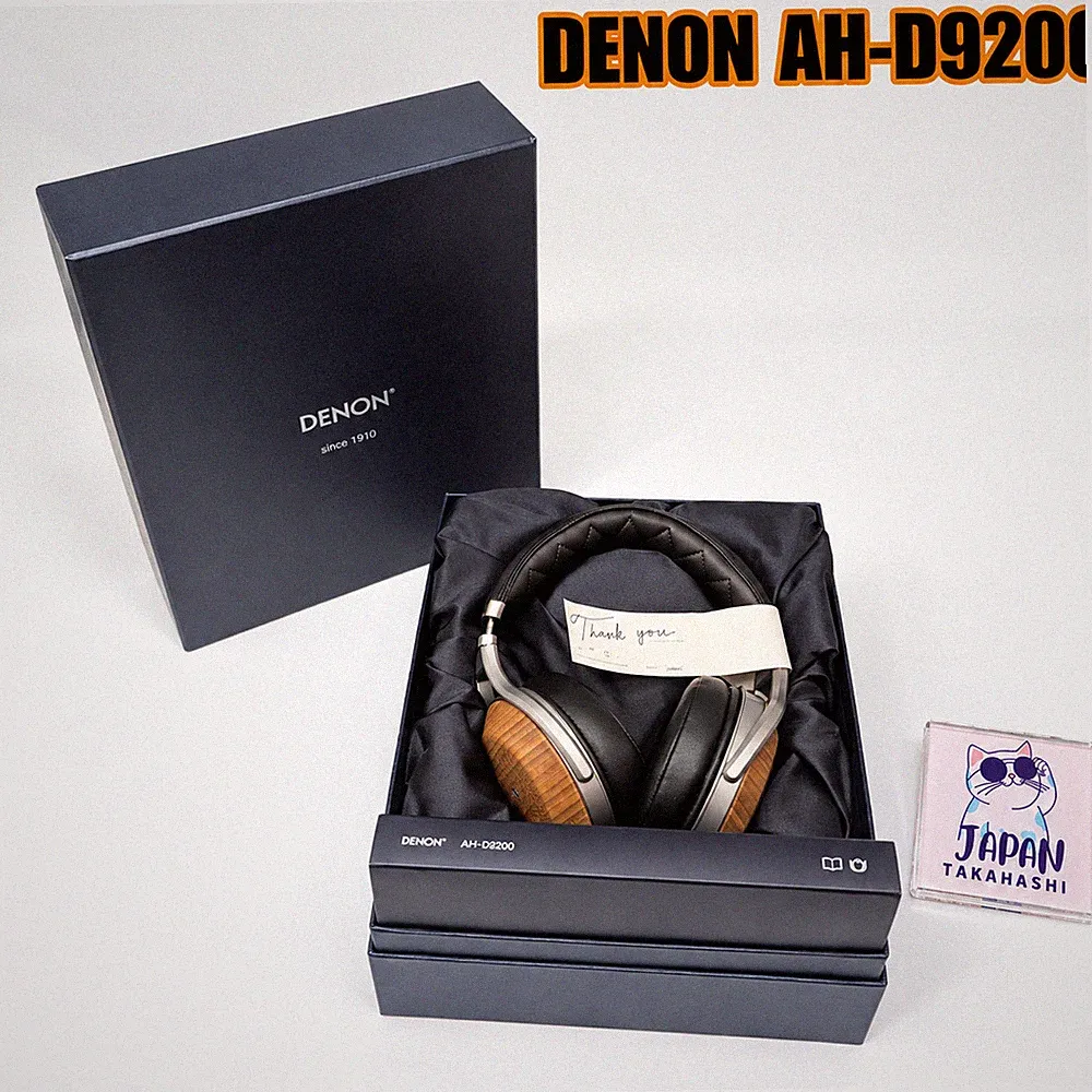 DENON AH-D9200 Bambus geschlossen Hi-Res Kopfhörer 24 Ohm 3m Kabel AHD9200EM