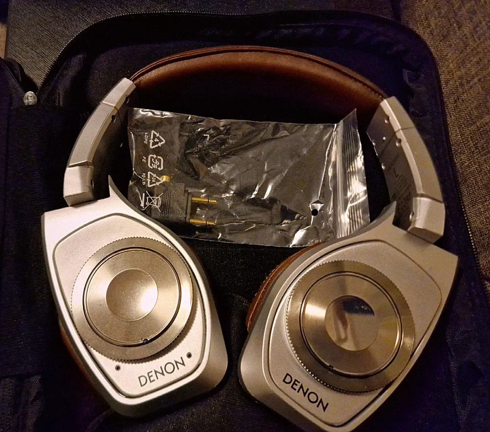 Denon AH-NCW 500 Kopfhörer Bluetooth Mit Taschen Sehr Gut