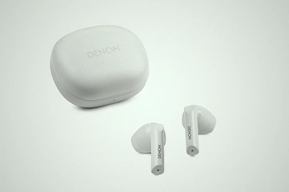 Denon AHC500W True Wireless Earbuds USB-C Qi Charging 12mm Bio-Cellulose Weiß