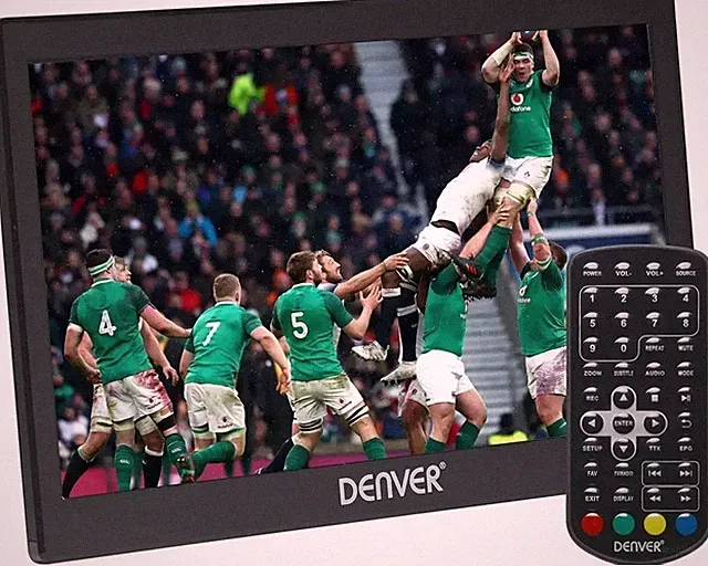 Denver 1032 tragbarer 10 1 Zoll LED TV Fernseher DVB-T2 USB Mediaplayer portabel