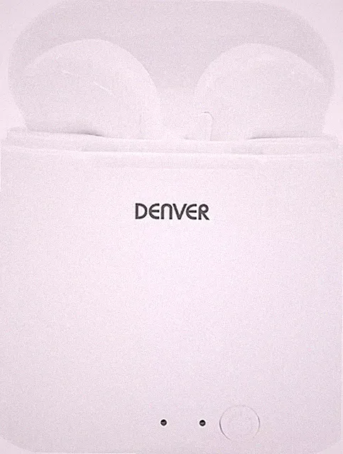 Denver Kopfhörer True Wireless Headset + Qi Ladepad kabellos Bluetooth weiß