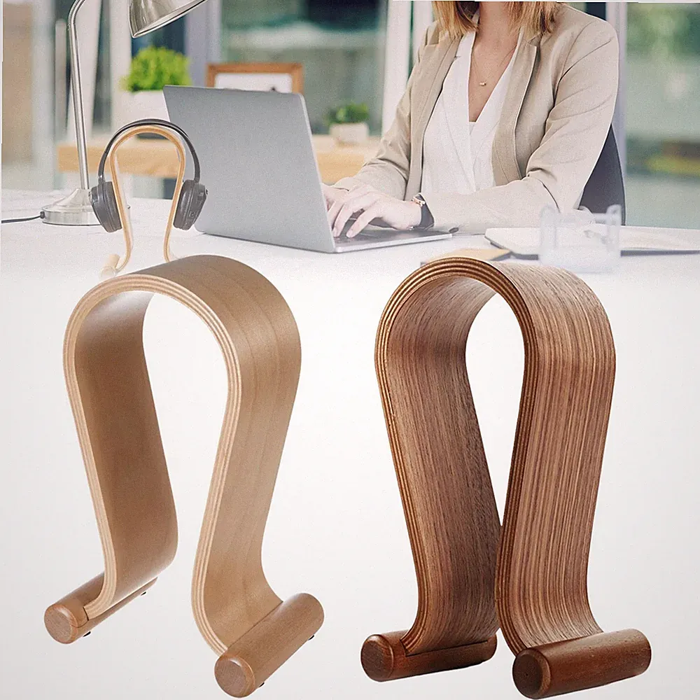Design-Kopfhörerhalter aus Holz – Ständer für Gaming-Headsets