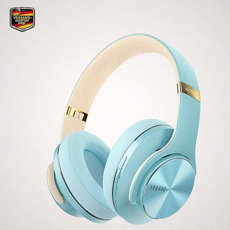 DOQAUS Bluetooth Kopfhörer CARE 1 Over Ear mit App-Steuerung Blau, 90 Std. Akku