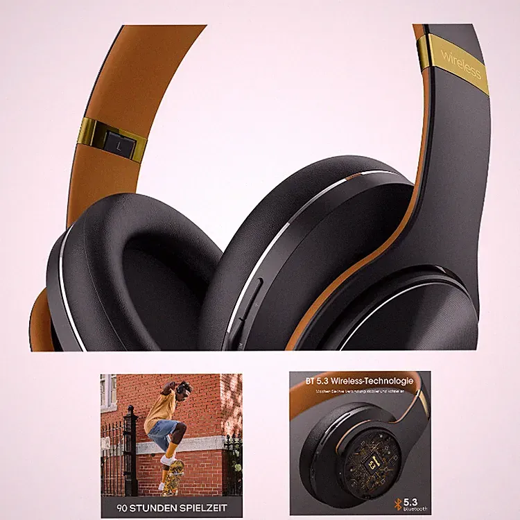 DOQAUS Bluetooth Kopfhörer Over Ear 90 Std Akku 9 EQ Modi HiFi Bass App
