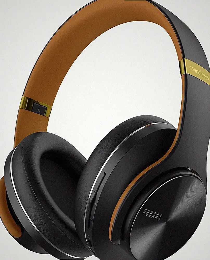 DOQAUS Kopfhörer Kabellose Bluetooth mit App Steuerung Schwarz Braun Bluetooth