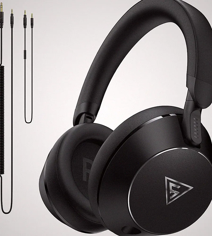 DOQAUS Over Ear Kopfhörer Schwarz – 50 mm DJ Kopfhörer mit Dual-Stecker, Share