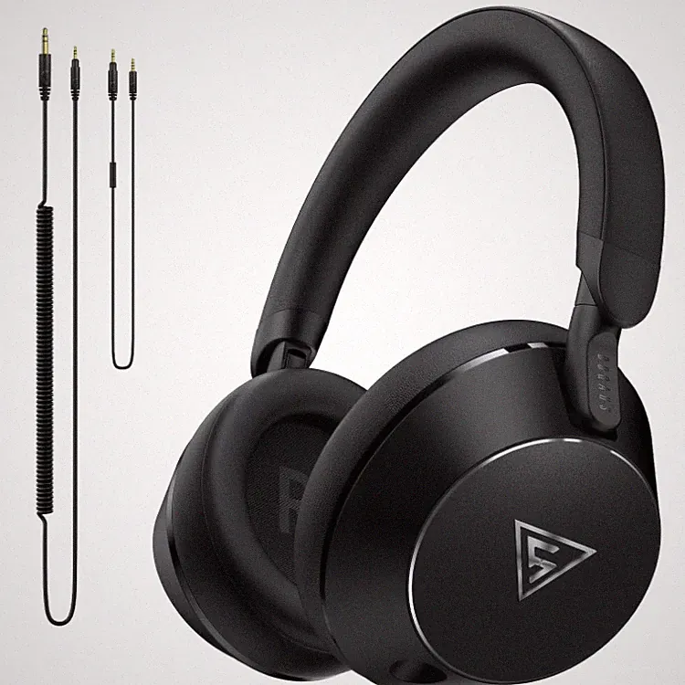 DOQAUS Over Ear Kopfhörer Schwarz, 50mm Hybrid-Treiber, 90 drehbar, 6,35mm 3,5mm