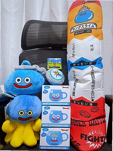Dragon Quest Schleim Glas Set Kopfhörerständer Handtuch Plüsch Sammlerstück J...
