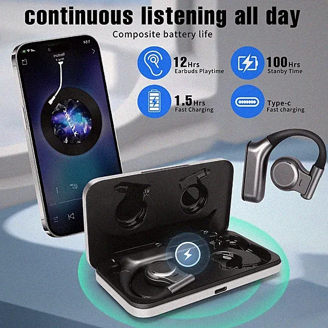 Drahtlose Bluetooth Aluminiumlegierung Flüssigsilikon Ohrhörer Kopfhörer