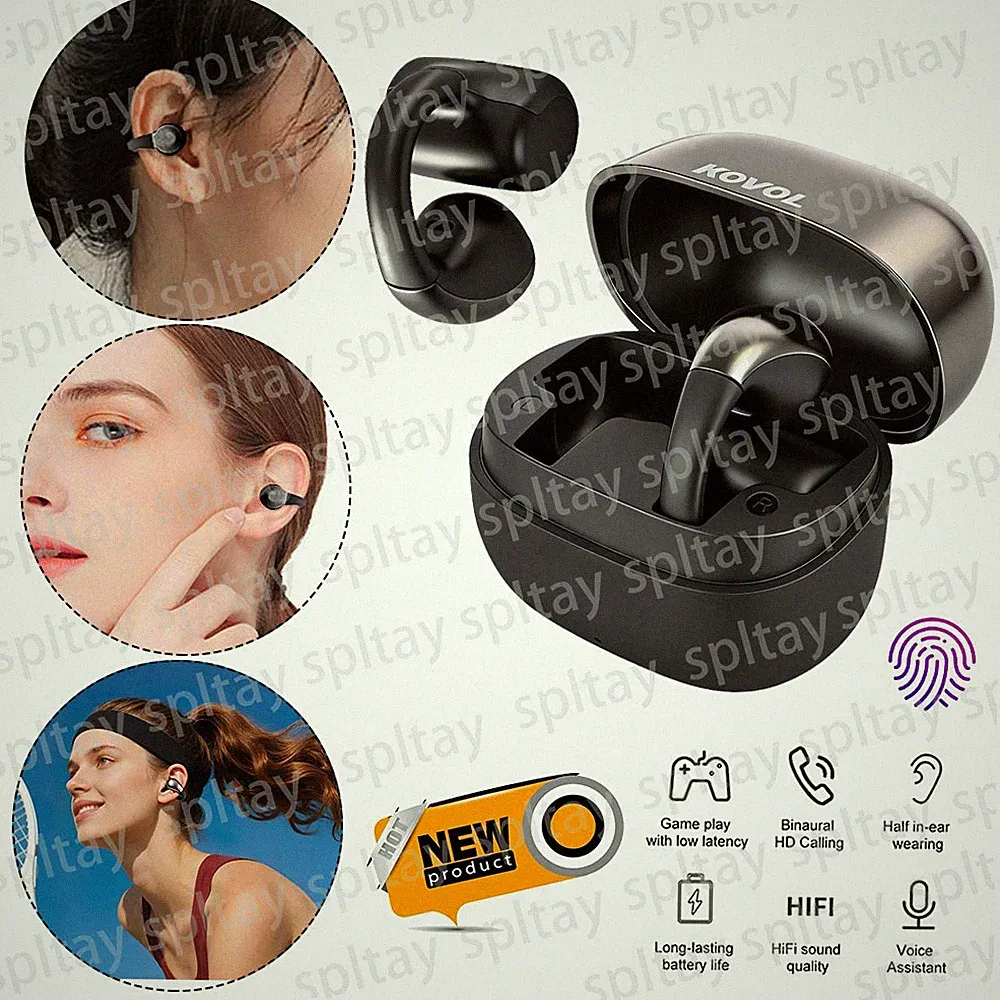 Drahtlose Clip‑On‑Ohrhörer Bluetooth 6,0 Open‑Ear‑Kopfhörer für Android & iPhone
